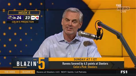 Blazing 5: Colin Cowherd Week 5 NFL Picks 2023 On Fox Sports