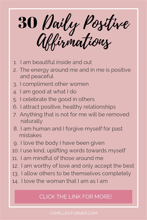 Daily Positive Affirmations List Positive Affirmations Images