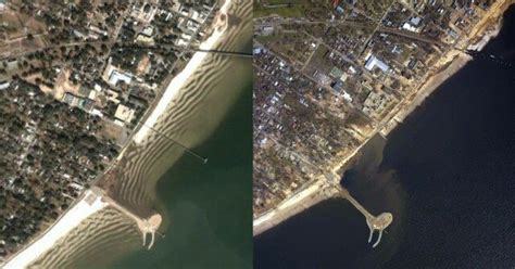 Photographs before and after Hurricane Katrina in Bay St. Louis ...