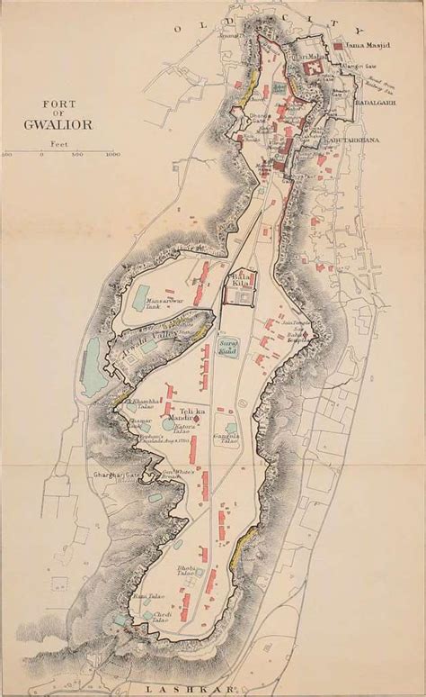 Gwalior Fort map 1911 - Public domain map - PICRYL - Public Domain Media Search Engine Public ...