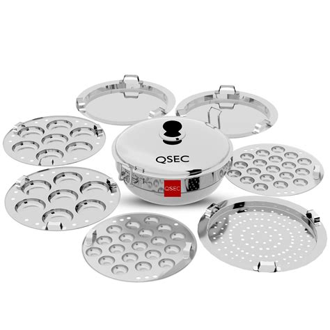 Buy QSECStainless Steel Induction Base Idli Maker Multi Kadai Idli Steamer & idli Cooker with 7 ...