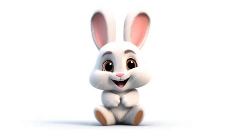 Premium AI Image | Happy bunny cartoon isolated on white backgroundGenerative AI