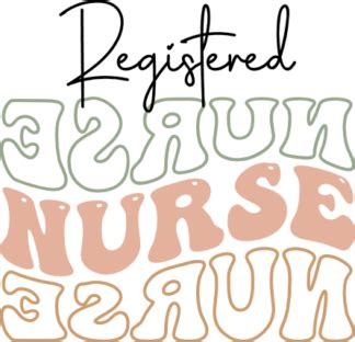 registered nurse, stacked text, echo words - free svg files for members - SVG Heart