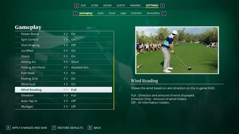 EA Sports PGA Tour Gameplay Settings For PC - An Official EA Site