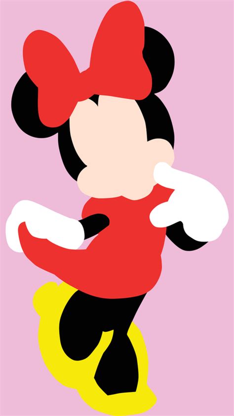 Minnie Mouse minimalist wallpaper | Disney minimalist, Disney canvas, Disney paintings