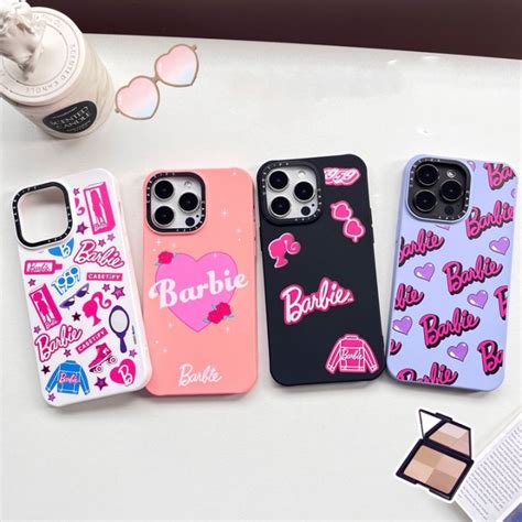 CASETIFY Barbie Stickermania Logo Heart Case For iPhone 15 14 11 12 13 Pro 15Pro Max Soft Liquid ...