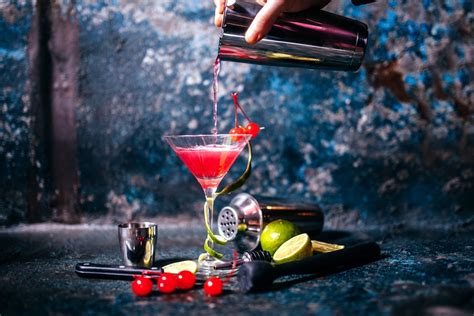 Download Still Life Drink Glass Cherry Food Cocktail HD Wallpaper