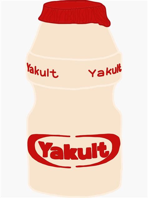 "Yakult bottle" Sticker by karlsliang | Redbubble Animal Crossing Game, Outline Drawings ...