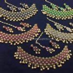 1 Gram Gold Necklace Set with Price ~ South India Jewels