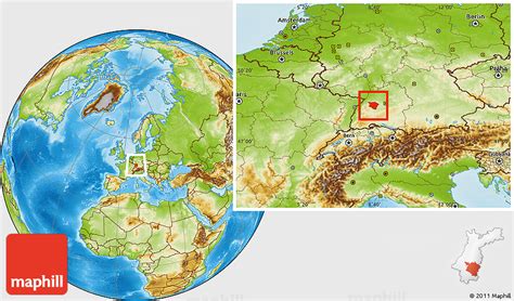 Physical Location Map of Calw