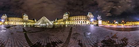 Louvre at night 360 Panorama | 360Cities