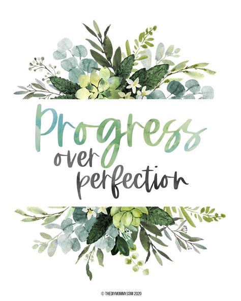 Progress Over Perfection - Free Printable Art & Mobile Background