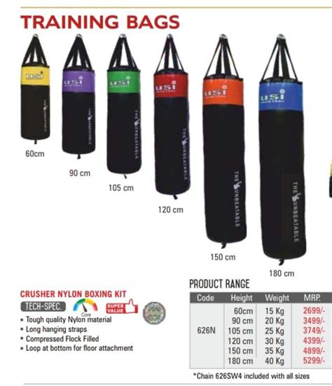 Black Usi Punching Bag, Size: 120cm, Bhatia Sports And Fitness | ID ...