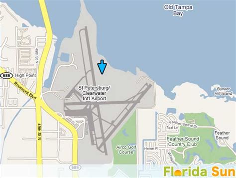 St. Petersburg/Clearwater Airport Airport | Rental Car Map