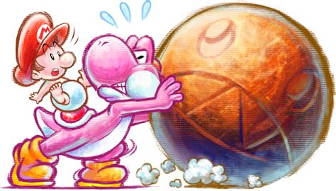 File:Pink Yoshi Chomp Artwork - Yoshi's New Island.png - Super Mario ...