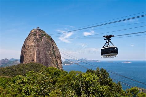 Sugarloaf Mountain and the Cable Car Stock Photo - Image of ocean ...