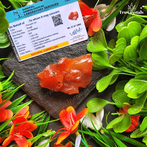 Red carnelian Rough Stone (Certified) – Trucrystals.in