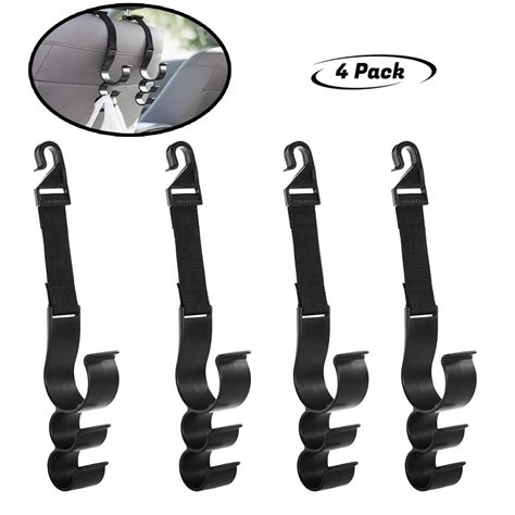 Purses Coats lebogner Car Seat Organizer Headrest Hooks 4 Pack Strong and Durable Auto Backseat ...
