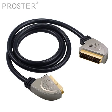 PROSTER 1.5m SCART To SCART Cable 21 Pin Scart Cable Lead Wire Male To ...