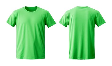 plain green t-shirt mockup template, with views, front and back ...