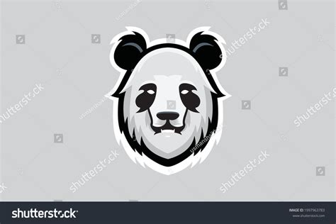 Panda Head Logo Vector Stock Template Stock Vector (Royalty Free ...