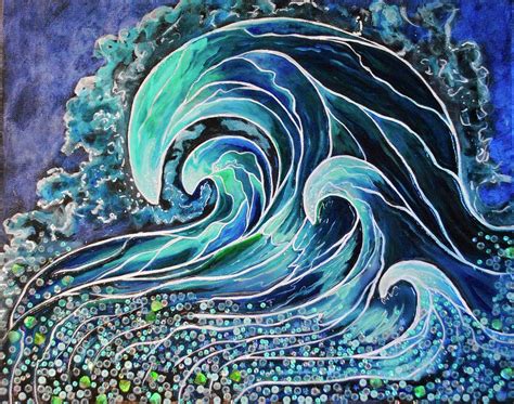 Another Cool Wave Painting by Patricia Arroyo - Fine Art America