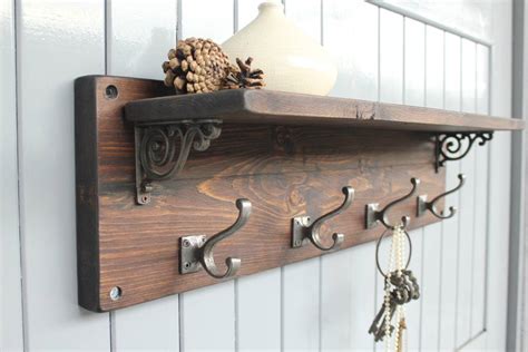 Reclaimed Wood Victorian Coat Hook Shelf By MöA Design | notonthehighstreet.com