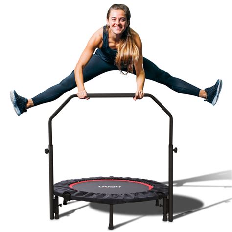 UPGO 40" Foldable Trampoline, Fitness Rebounder with Adjustable Foam ...