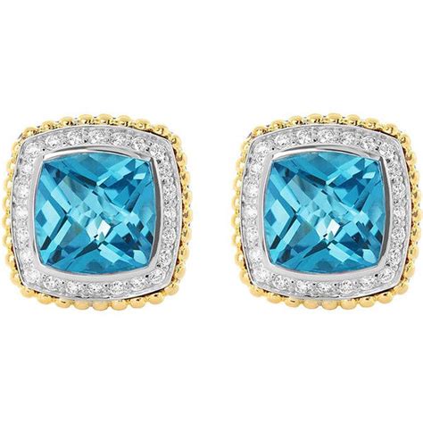 LAGOS Prism Blue Topaz & Diamond Earrings | Blue topaz diamond ...