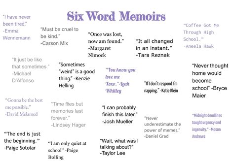 Seniors Share Six Word Memoirs – Norsestar