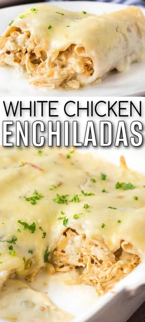 White Chicken Enchiladas - Mama Loves Food