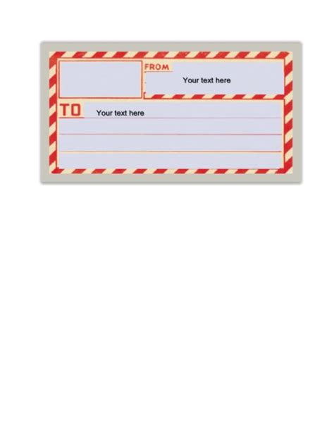 Shipping Labels Box Template