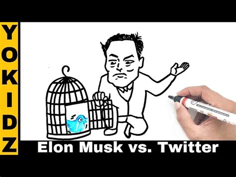 Elon Musk And Twitter | Elon Musk Drawing | Twitter Logo Drawing | YoKidz Channel | YoKidz ...