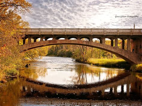 Fall Bridge River Photo Autumn Wall Decor Stone Bridge | Etsy