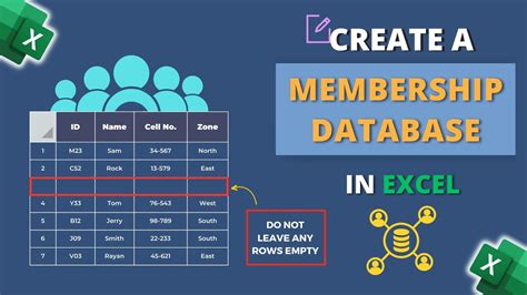 How to Create a Membership Database in Excel - YouTube