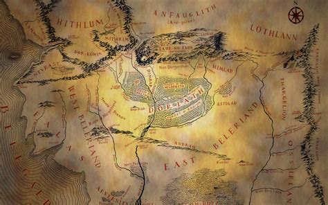 Map of Beleriand wallpaper by MarieStockholm on DeviantArt