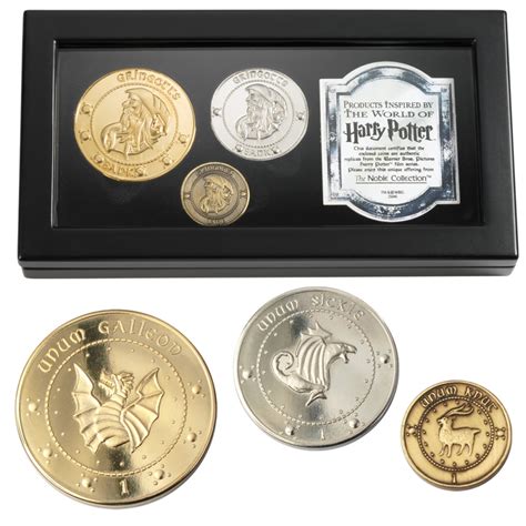 Harry Potter Film Replica - Gringotts Coins in Display Case - The Shop That Must Not Be Named