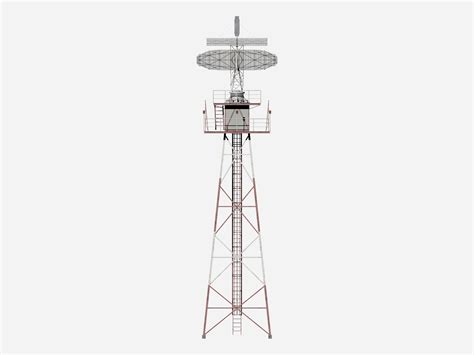 Airport radar tower model - TurboSquid 1469985