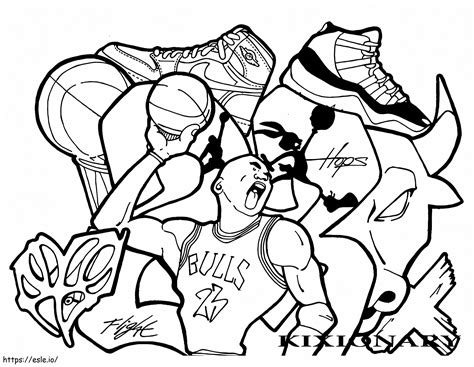 Michael Jordan Street Art coloring page