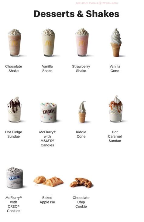 Menu at McDonald's fast food, Trowbridge