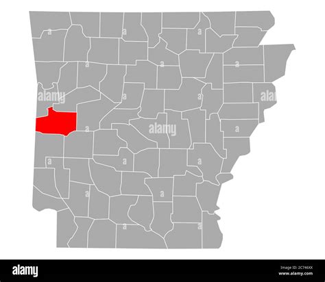 Map of Scott in Arkansas Stock Photo - Alamy