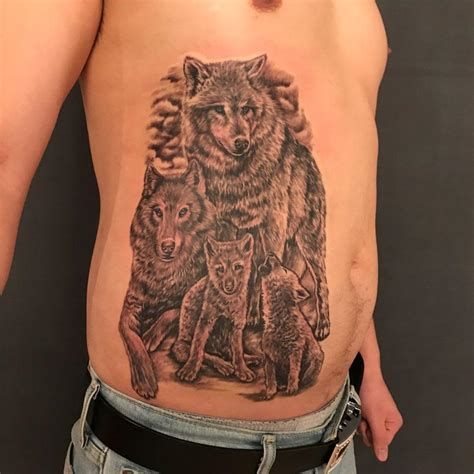 Wolfpack tattoo on ribs/stomach by Toos from Tattooism in Seoul, Korea. : r/tattoo