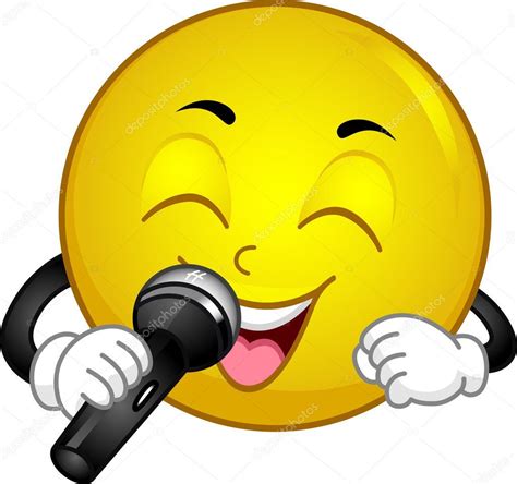 Download royalty-free Illustration of a Singing Smiley stock photo ...