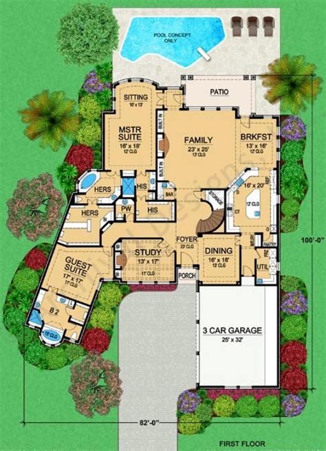 Pine Forest House Plan | Forest house plans, Forest house, House plans