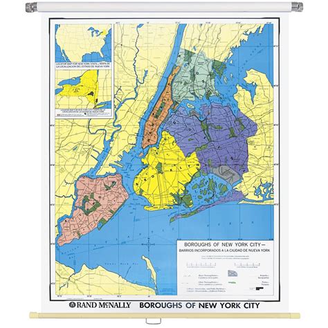 New York City Map Boroughs Roads