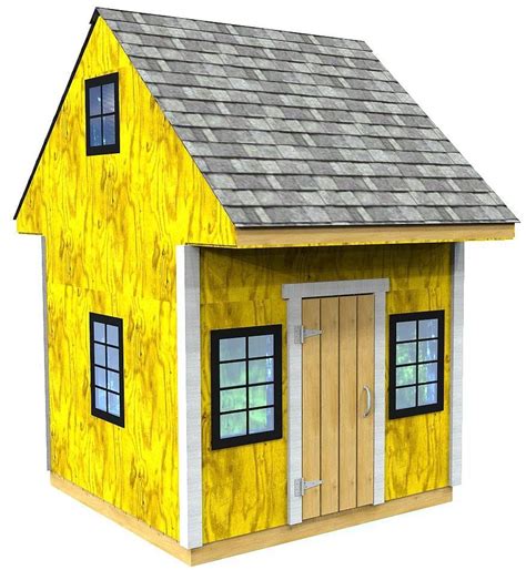 Yellow Playhouse Plan | Play houses, Build a playhouse, Gable roof design