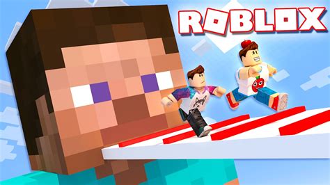 Roblox Adventures - ESCAPING MINECRAFT STEVE IN ROBLOX! (Roblox Minecraft Obby 2) - YouTube