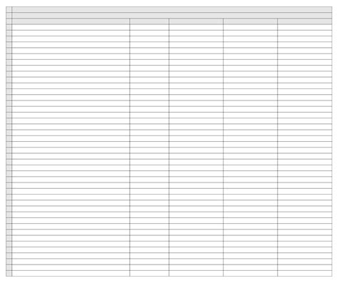 Printable Blank Excel Spreadsheet