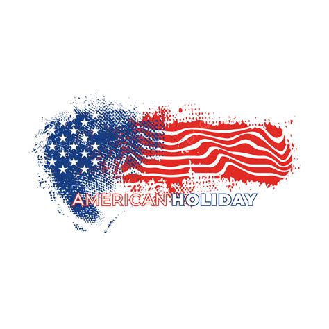 Grunge American Flag Vector Design Images, American Holiday Grunge Texture Brush Flag, American ...