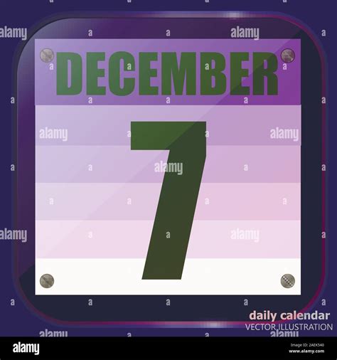 December 7 icon. Calendar date for planning important day. December 7th ...